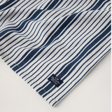 Stripete servietter i økologisk bomull i blått og hvitt